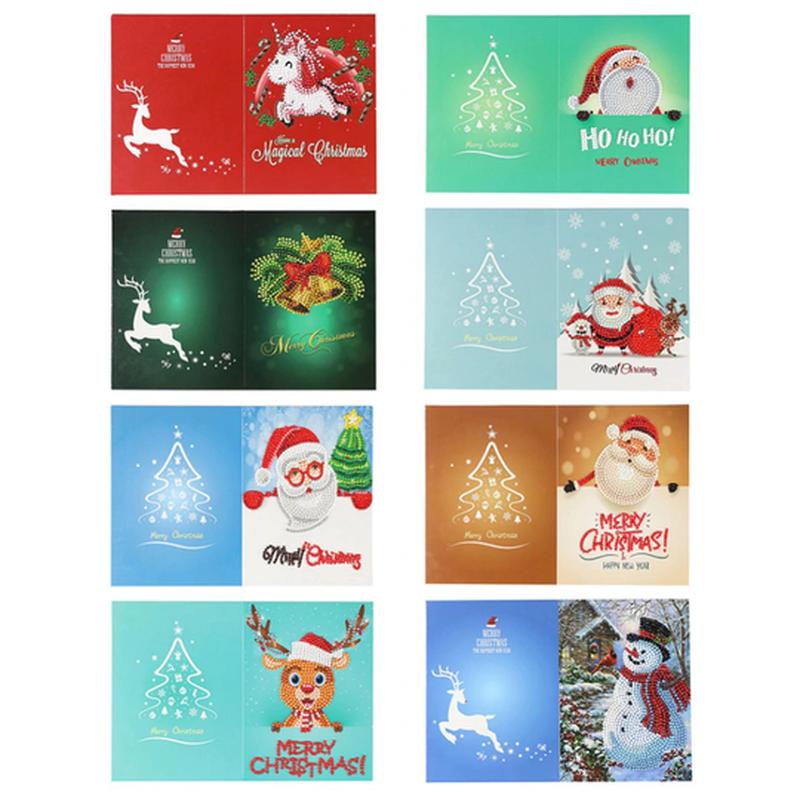 Kerstkaarten 8 stuks Diamond painting | Eigen foto | Dieren | Kopen | Dikke dames | Action | Nederland | Steentjes | Diamant | De Diamond Painter