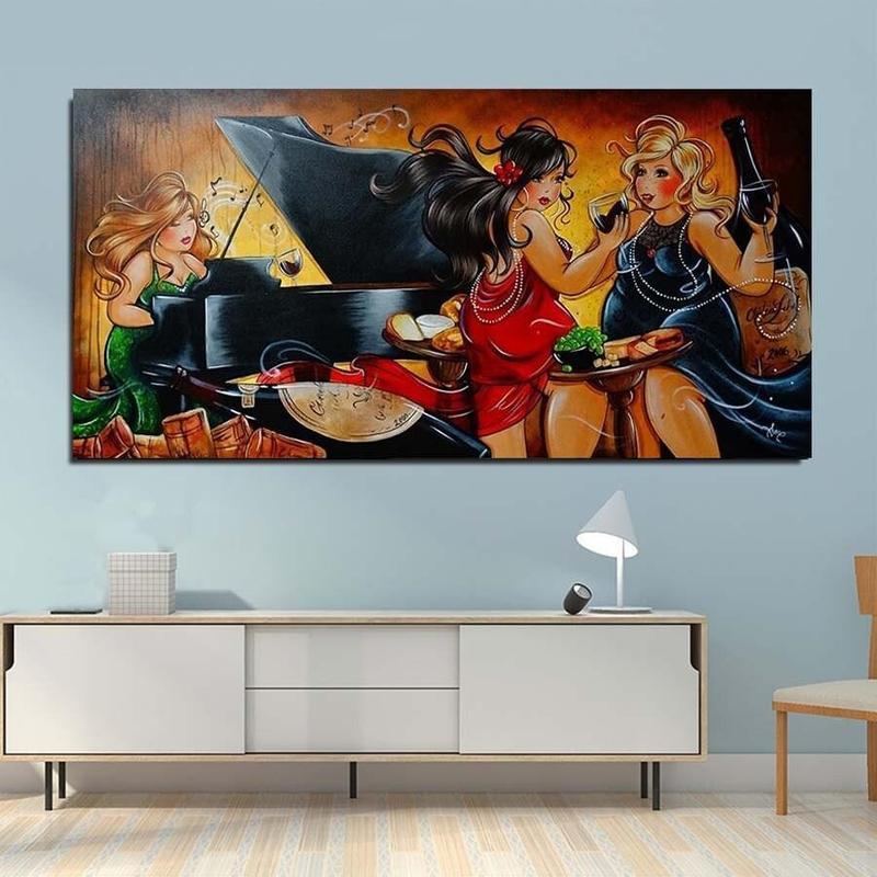 Mollige dames | Feestje v.a. 50x100cm Diamond painting | Eigen foto | Dieren | Kopen | Dikke dames | Action | Nederland | Steentjes | Diamant | De Diamond Painter